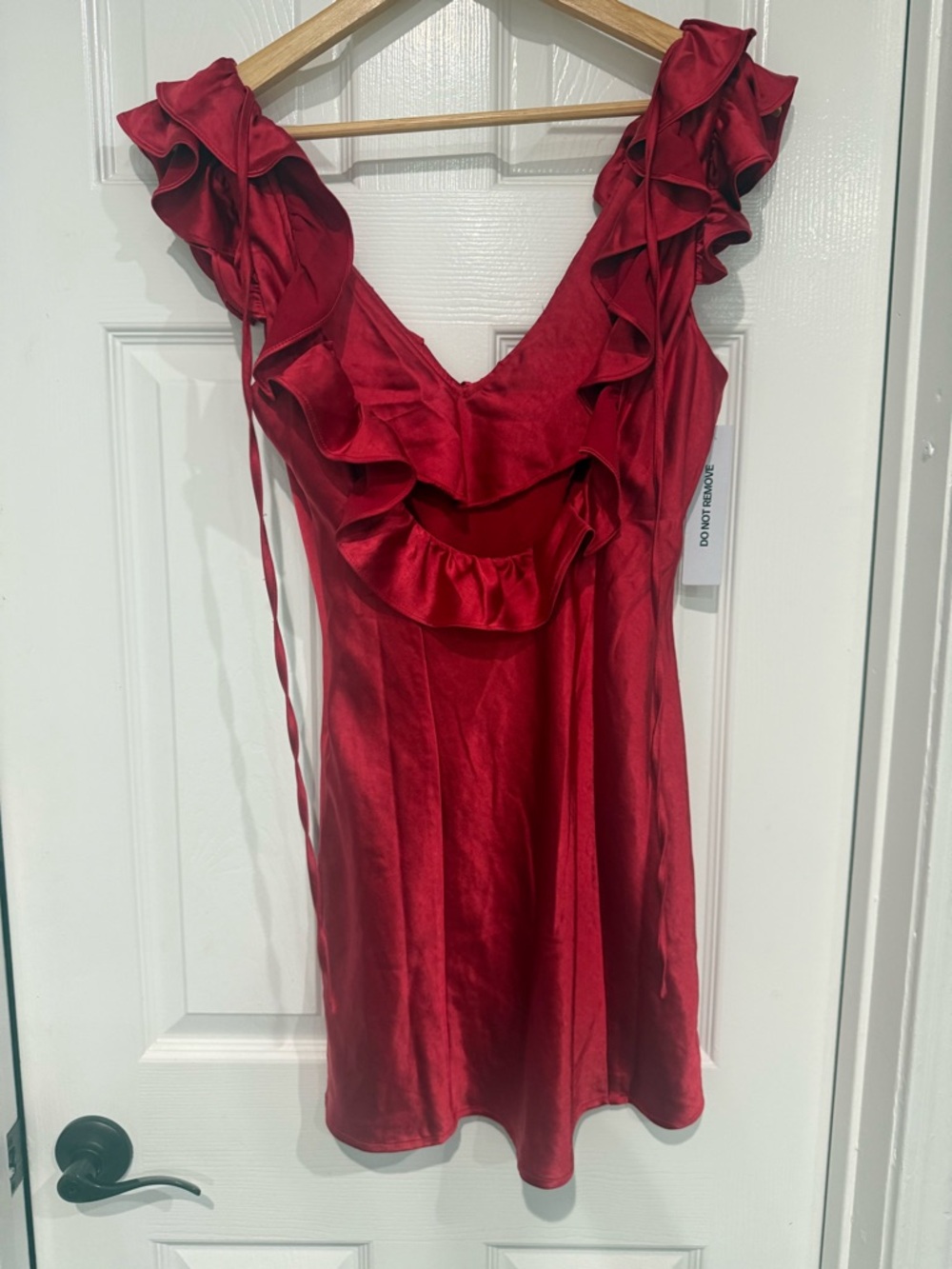 Princess Polly - Butacup Frill Mini Dress Red size 4 NWT - Picture 5 of 6